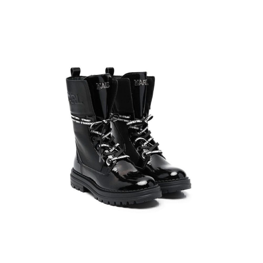 Karl Lagerfeld kids lace-up leather boot US size 2/CM21/UK1/EUR33 - Picture 2 of 12